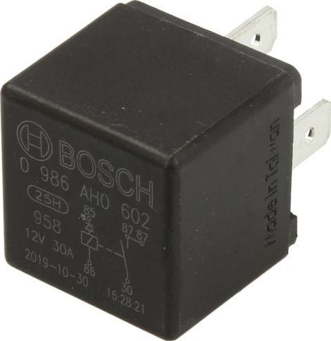 BOSCH 0 986 AH0 602 - Реле, робочий струм autocars.com.ua