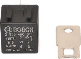BOSCH 0 986 AH0 611 - Реле autocars.com.ua