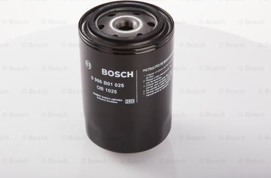 BOSCH 0 986 B01 025 - Масляний фільтр autocars.com.ua