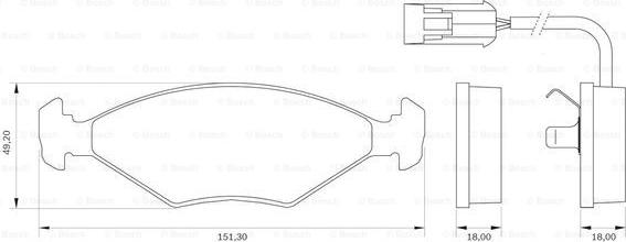 BOSCH 0 986 BB0 005 - Гальмівні колодки, дискові гальма autocars.com.ua