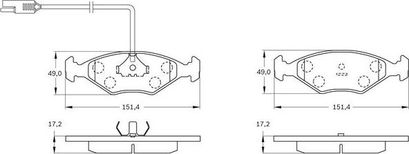 BOSCH 0 986 BB0 007 - Тормозные колодки, дисковые, комплект avtokuzovplus.com.ua