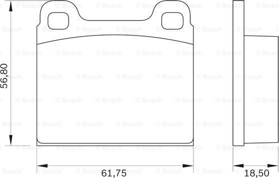 BOSCH 0 986 BB0 016 - Тормозные колодки, дисковые, комплект avtokuzovplus.com.ua