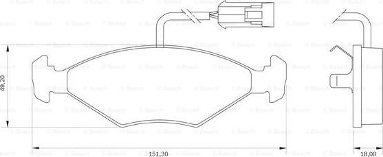 BOSCH 0 986 BB0 027 - Гальмівні колодки, дискові гальма autocars.com.ua