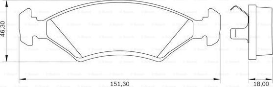 BOSCH 0 986 BB0 040 - Гальмівні колодки, дискові гальма autocars.com.ua