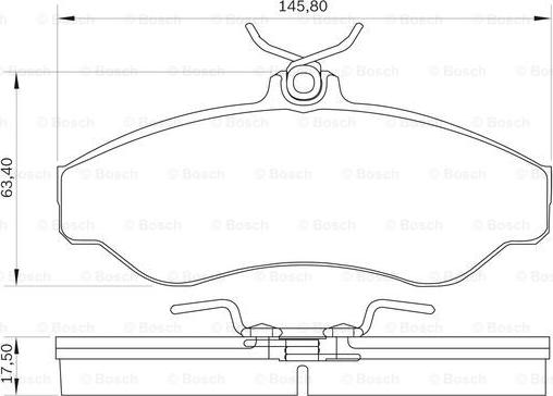 BOSCH 0 986 BB0 041 - Гальмівні колодки, дискові гальма autocars.com.ua