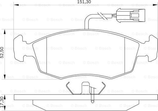 BOSCH 0 986 BB0 042 - Гальмівні колодки, дискові гальма autocars.com.ua