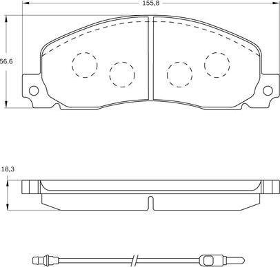 BOSCH 0 986 BB0 054 - Тормозные колодки, дисковые, комплект autodnr.net