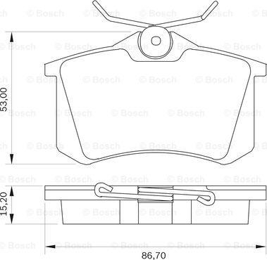 BOSCH 0 986 BB0 059 - Гальмівні колодки, дискові гальма autocars.com.ua