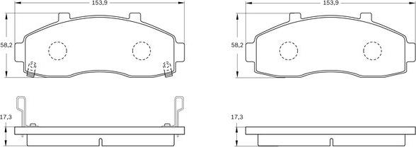 BOSCH 0 986 BB0 063 - Гальмівні колодки, дискові гальма autocars.com.ua