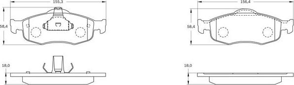 BOSCH 0 986 BB0 084 - Тормозные колодки, дисковые, комплект autodnr.net