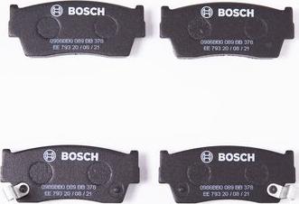 BOSCH 0 986 BB0 089 - Гальмівні колодки, дискові гальма autocars.com.ua