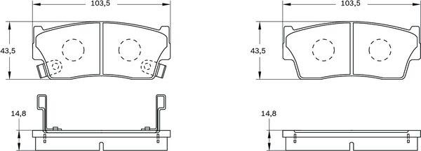 BOSCH 0 986 BB0 089 - Гальмівні колодки, дискові гальма autocars.com.ua