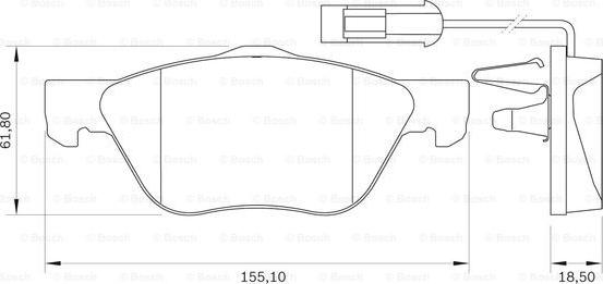 BOSCH 0 986 BB0 113 - Гальмівні колодки, дискові гальма autocars.com.ua