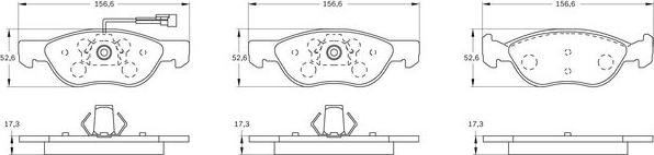 BOSCH 0 986 BB0 149 - Тормозные колодки, дисковые, комплект avtokuzovplus.com.ua