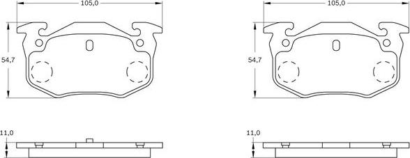 BOSCH 0 986 BB0 165 - Гальмівні колодки, дискові гальма autocars.com.ua