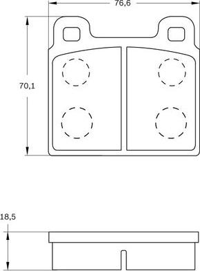 BOSCH 0 986 BB0 254 - Тормозные колодки, дисковые, комплект autodnr.net