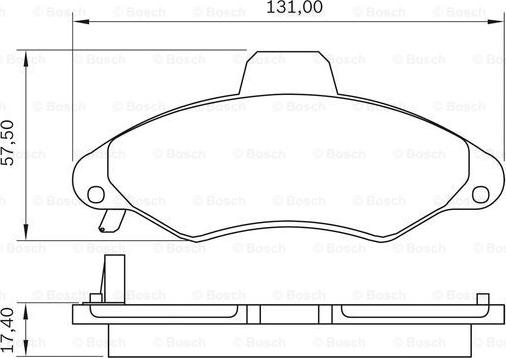 BOSCH 0 986 BB0 265 - Тормозные колодки, дисковые, комплект avtokuzovplus.com.ua