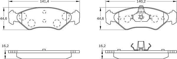 BOSCH 0 986 BB0 276 - Тормозные колодки, дисковые, комплект autodnr.net