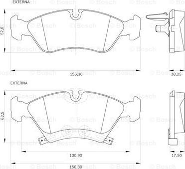 BOSCH 0 986 BB0 291 - Гальмівні колодки, дискові гальма autocars.com.ua