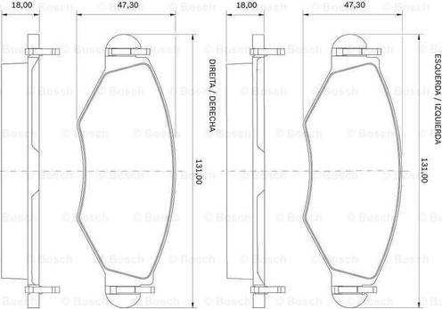 BOSCH 0 986 BB0 305 - Гальмівні колодки, дискові гальма autocars.com.ua