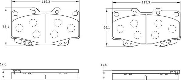 BOSCH 0 986 BB0 321 - Гальмівні колодки, дискові гальма autocars.com.ua