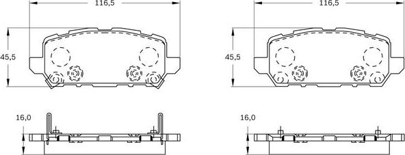 BOSCH 0 986 BB0 375 - Тормозные колодки, дисковые, комплект avtokuzovplus.com.ua