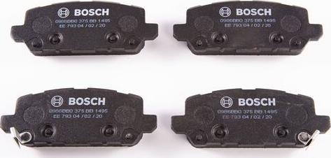 BOSCH 0 986 BB0 375 - Тормозные колодки, дисковые, комплект avtokuzovplus.com.ua