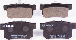 BOSCH 0 986 BB0 388 - Тормозные колодки, дисковые, комплект autodnr.net