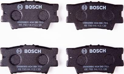 BOSCH 0 986 BB0 404 - Гальмівні колодки, дискові гальма autocars.com.ua