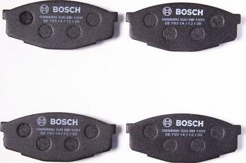 BOSCH 0 986 BB0 520 - Гальмівні колодки, дискові гальма autocars.com.ua