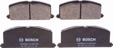 BOSCH 0 986 BB0 522 - Тормозные колодки, дисковые, комплект autodnr.net