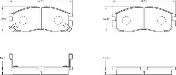 BOSCH 0 986 BB0 528 - Гальмівні колодки, дискові гальма autocars.com.ua