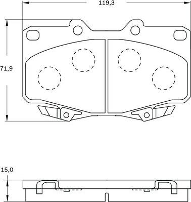 BOSCH 0 986 BB0 530 - Гальмівні колодки, дискові гальма autocars.com.ua