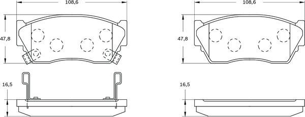 BOSCH 0 986 BB0 531 - Тормозные колодки, дисковые, комплект avtokuzovplus.com.ua