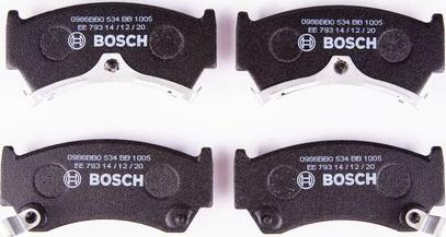 BOSCH 0 986 BB0 534 - Гальмівні колодки, дискові гальма autocars.com.ua