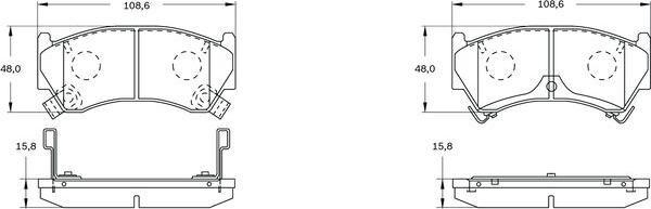 BOSCH 0 986 BB0 534 - Гальмівні колодки, дискові гальма autocars.com.ua