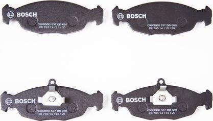 BOSCH 0 986 BB0 537 - Гальмівні колодки, дискові гальма autocars.com.ua