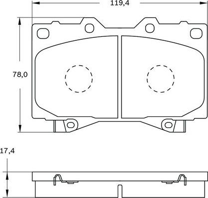 BOSCH 0 986 BB0 544 - Гальмівні колодки, дискові гальма autocars.com.ua