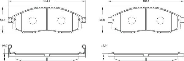 BOSCH 0 986 BB0 551 - Тормозные колодки, дисковые, комплект avtokuzovplus.com.ua