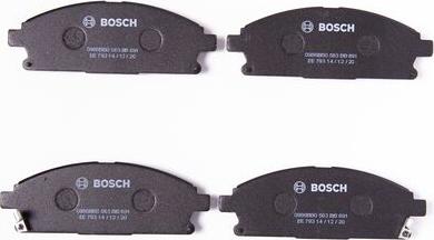 BOSCH 0 986 BB0 563 - Тормозные колодки, дисковые, комплект avtokuzovplus.com.ua