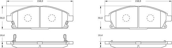 BOSCH 0 986 BB0 563 - Тормозные колодки, дисковые, комплект avtokuzovplus.com.ua