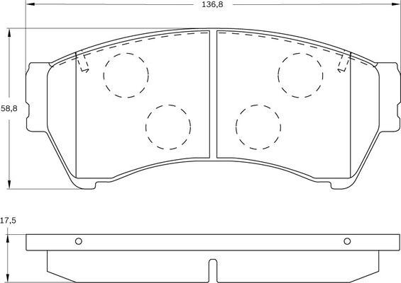 BOSCH 0 986 BB0 599 - Гальмівні колодки, дискові гальма autocars.com.ua