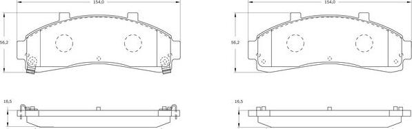 BOSCH 0 986 BB0 703 - Тормозные колодки, дисковые, комплект autodnr.net