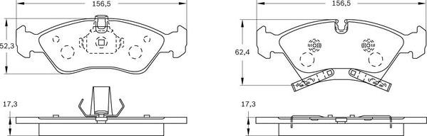 BOSCH 0 986 BB0 718 - Тормозные колодки, дисковые, комплект autodnr.net