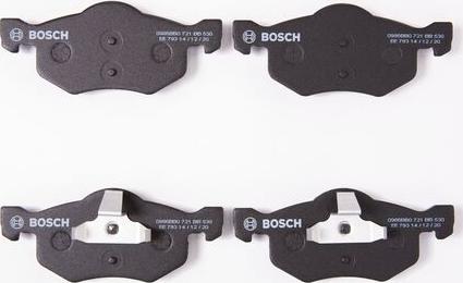 BOSCH 0 986 BB0 721 - Гальмівні колодки, дискові гальма autocars.com.ua