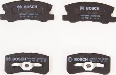 BOSCH 0 986 BB0 723 - Гальмівні колодки, дискові гальма autocars.com.ua