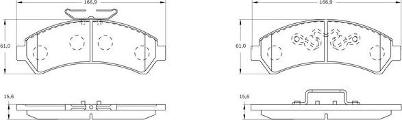 BOSCH 0 986 BB0 731 - Гальмівні колодки, дискові гальма autocars.com.ua