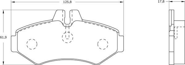 BOSCH 0 986 BB0 733 - Тормозные колодки, дисковые, комплект avtokuzovplus.com.ua