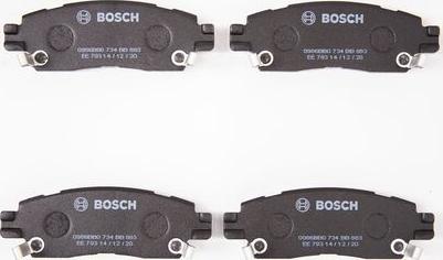 BOSCH 0 986 BB0 734 - Гальмівні колодки, дискові гальма autocars.com.ua