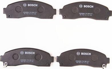 BOSCH 0 986 BB0 752 - Гальмівні колодки, дискові гальма autocars.com.ua